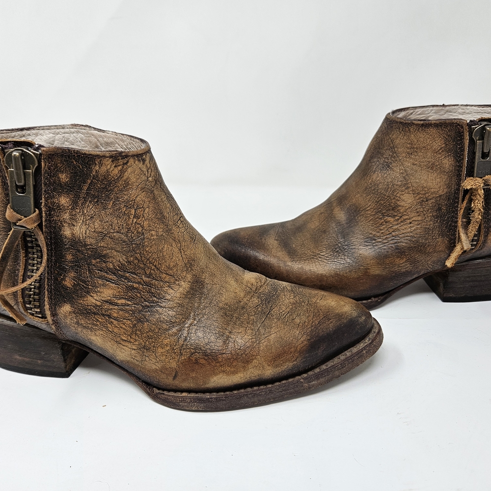 Freebird By Steven Onyx Brown Leather Ankle Boots - Picture 6 of 10